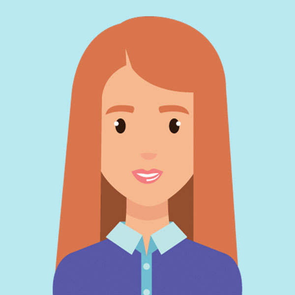 Clip art of young lady